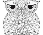 Coloriage Petite chouette anti-stress