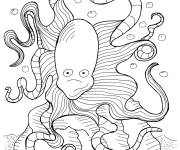 Coloriage Pieuvre adulte