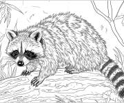 Coloriage Raton laveur adulte