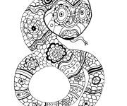Coloriage Serpent adulte