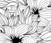 Coloriage Adulte Anti-stress Fleurs magique