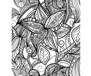 Coloriage Fleurs Stylisé Adulte Anti-stress