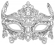 Coloriage Masque Adulte à découper