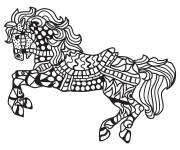 Coloriage et dessins gratuit Adulte cheval au galope ps à imprimer