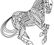 Coloriage et dessins gratuit Adulte cheval en ligne à imprimer