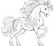 Coloriage Adulte cheval spirituel