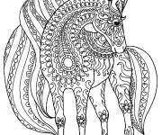 Coloriage Adulte cheval zentangle patterns