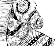 Coloriage Beau cheval pour adulte