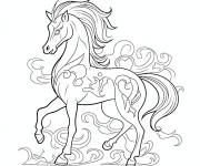 Coloriage Cheval adulte galopant gs