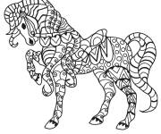 Coloriage Cheval adulto