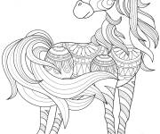 Coloriage Cheval agr&eacute;able pour adulte