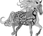 Coloriage Cheval mandala difficile