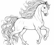 Coloriage cheval sauvage pour adulte