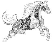 Coloriage Illustration cheval pour adulte