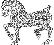 Coloriage Image cheval adulte