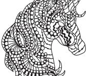 Coloriage Licorne adulte