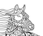 Coloriage Magnifique cheval adulte