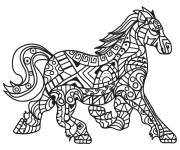 Coloriage Petit cheval adulte