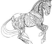 Coloriage Portrait adulte cheval