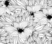 Coloriage et dessins gratuit Adulte Fleurs par tout à imprimer