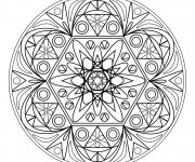 Coloriage et dessins gratuit Adulte Atomique Mandala à imprimer