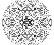 Coloriage et dessins gratuit Adulte Atomique Mandala à imprimer