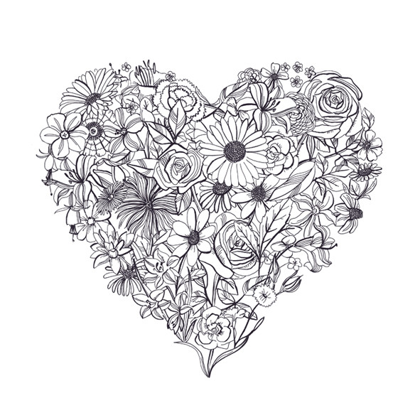 Coloriage Adulte Coeur Fleuri Mandala Dessin Gratuit à Imprimer