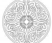 Coloriage et dessins gratuit Adulte Mandala Art à imprimer