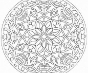 Coloriage Adulte Mandala d&eacute;coratif