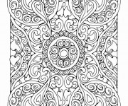 Coloriage et dessins gratuit Adulte Mandala Difficile à imprimer