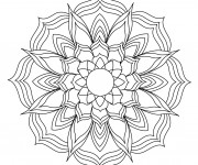 Coloriage Adulte Mandala Lotus à découper