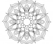 Coloriage Adulte Mandala Lotus &agrave; d&eacute;couper
