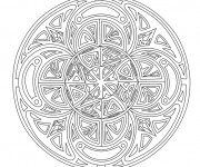 Coloriage et dessins gratuit Adulte Mandala maternelle à imprimer