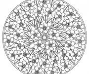 Coloriage et dessins gratuit Adulte Rose Mandala à imprimer