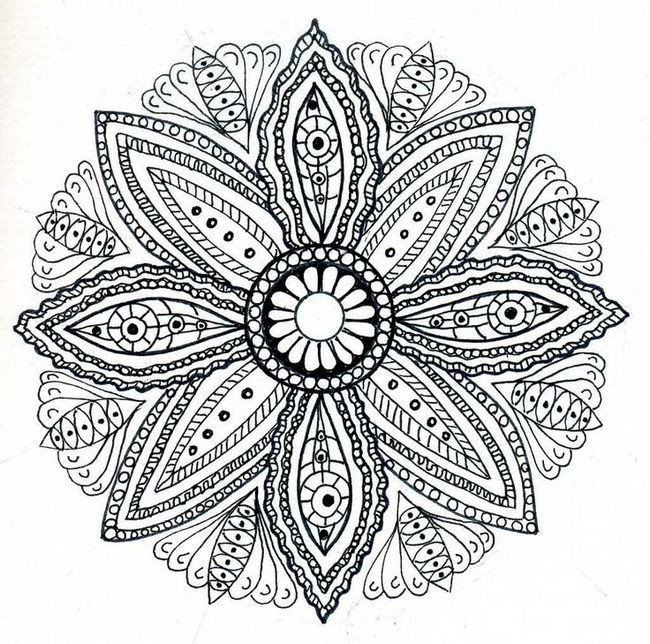 Coloriage Difficile Mandala Fleur Pour Adulte Dessin Gratuit