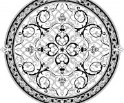 Coloriage Mandala en Noir pour Les Grands