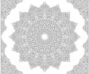 Coloriage Mandala Étoile stylisé difficile