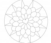 Coloriage Mandala facile pour enfant