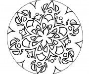 Coloriage Mandala vectoriel en couleur