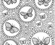 Coloriage Adulte Papillon avanc&eacute;