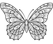 Coloriage Adulte Papillon d&eacute;licat