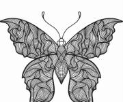 Coloriage Adulte Papillon trippant