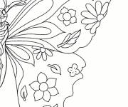Coloriage Ailes du papillon &agrave; motifs difficile