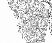 Coloriage Ailes du papillon pour adulte