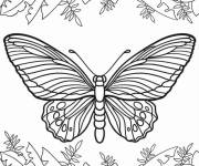 Coloriage Difficile Papillon ornithologique
