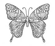 Coloriage Illustration Adulte papillon