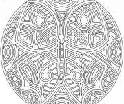 Coloriage Mandala papillon celtique pour adulte