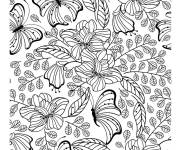 Coloriage Mod&egrave;le papillon pour grands