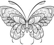 Coloriage Motif complexe de papillon pour adulte