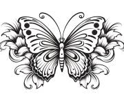 Coloriage et dessins gratuit Papillon adulte coloriable à imprimer